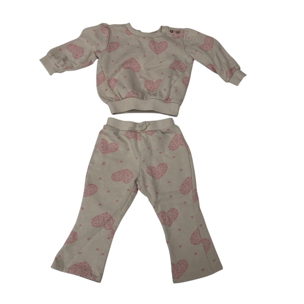 Juicy Couture brown/pink set w/ hearts 24months